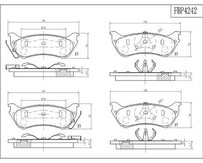 FBP4242 FI.BA Комплект тормозных колодок, дисковый тормоз