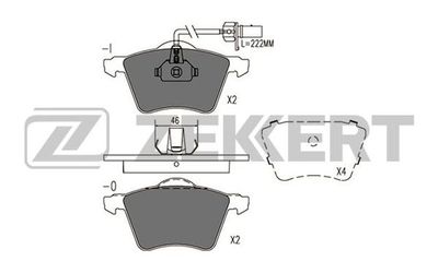 BS1093 ZEKKERT Комплект тормозных колодок, дисковый тормоз