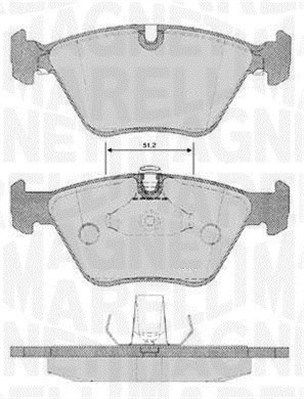 363916060159 MAGNETI MARELLI Комплект тормозных колодок, дисковый тормоз