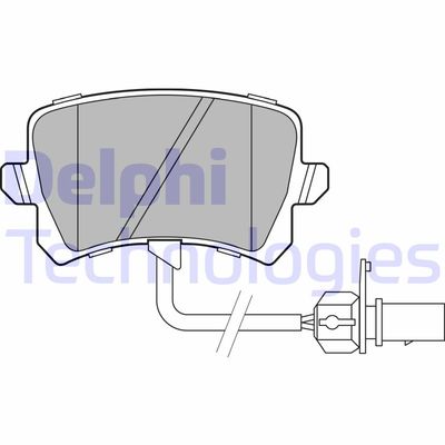 LP3141 DELPHI Комплект тормозных колодок, дисковый тормоз