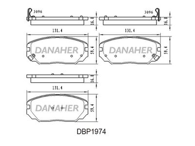 DBP1974 DANAHER Комплект тормозных колодок, дисковый тормоз