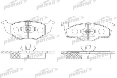 PBP1054 PATRON Комплект тормозных колодок, дисковый тормоз