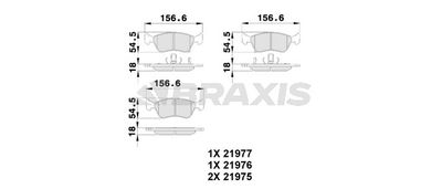 AB0230 BRAXIS Комплект тормозных колодок, дисковый тормоз