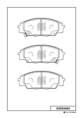 D5094MH MK Kashiyama Комплект тормозных колодок, дисковый тормоз