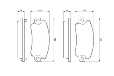 0986467760 BOSCH Комплект тормозных колодок, дисковый тормоз