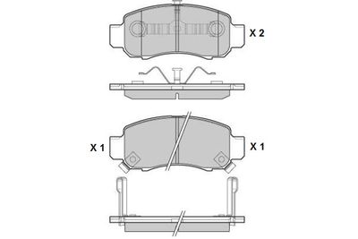 121041 E.T.F. Комплект тормозных колодок, дисковый тормоз