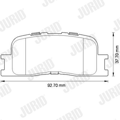 572583J JURID Комплект тормозных колодок, дисковый тормоз