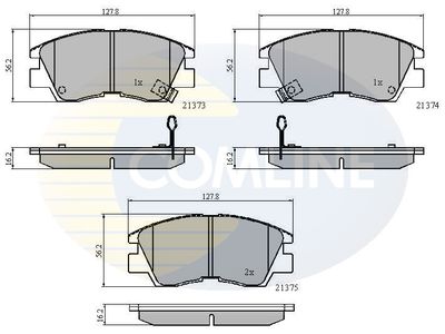 CBP3295 COMLINE Комплект тормозных колодок, дисковый тормоз