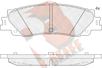 RB2443 R BRAKE Комплект тормозных колодок, дисковый тормоз