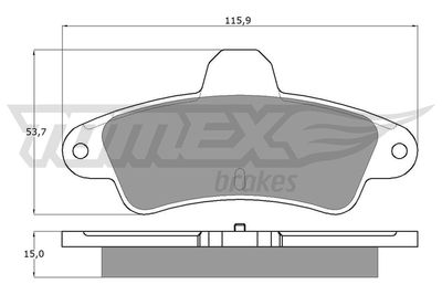 TX1120 TOMEX Brakes Комплект тормозных колодок, дисковый тормоз