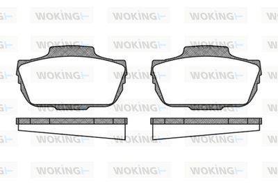 P155300 WOKING Комплект тормозных колодок, дисковый тормоз