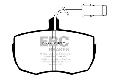 DP622T EBC Brakes Комплект тормозных колодок, дисковый тормоз