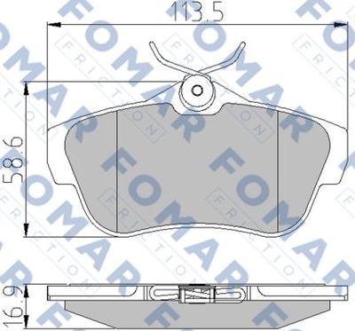 FO930381 FOMAR Friction Комплект тормозных колодок, дисковый тормоз