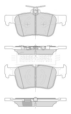 BBP2505 BORG & BECK Комплект тормозных колодок, дисковый тормоз