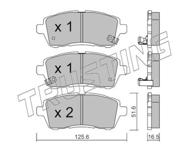 8091 TRUSTING Комплект тормозных колодок, дисковый тормоз