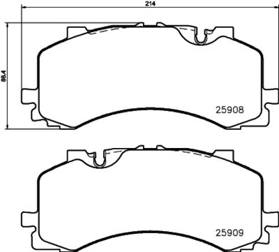 8DB355036471 HELLA Комплект тормозных колодок, дисковый тормоз