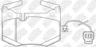 PN1855W NiBK Комплект тормозных колодок, дисковый тормоз