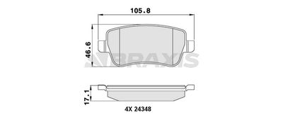 AA0251 BRAXIS Комплект тормозных колодок, дисковый тормоз