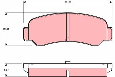 GDB946 TRW Комплект тормозных колодок, дисковый тормоз