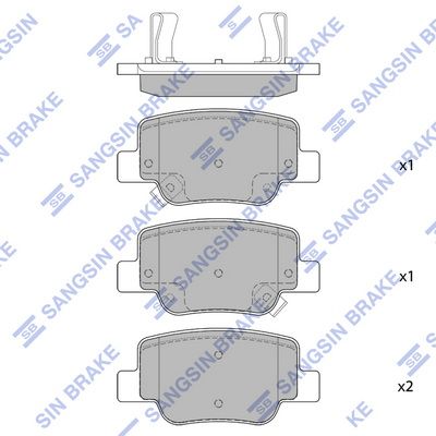 SP4142 Hi-Q Комплект тормозных колодок, дисковый тормоз