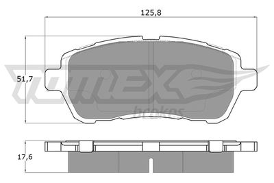 TX1795 TOMEX Brakes Комплект тормозных колодок, дисковый тормоз