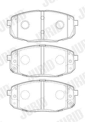 573813J JURID Комплект тормозных колодок, дисковый тормоз