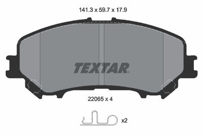 2206501 TEXTAR Комплект тормозных колодок, дисковый тормоз