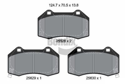 BPD1641 BENDIX Braking Комплект тормозных колодок, дисковый тормоз