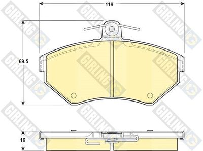 6114371 GIRLING Комплект тормозных колодок, дисковый тормоз