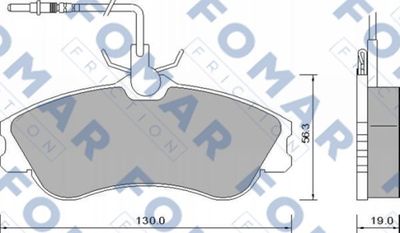 FO642681 FOMAR Friction Комплект тормозных колодок, дисковый тормоз