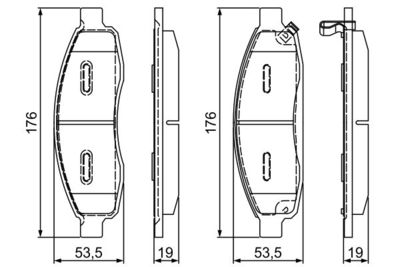 0986495366 BOSCH Комплект тормозных колодок, дисковый тормоз