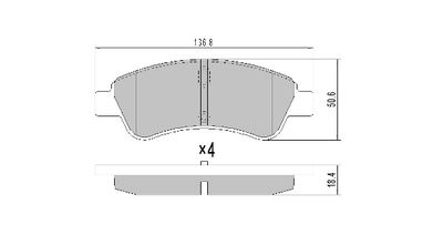 FBP1212 FREMAX Комплект тормозных колодок, дисковый тормоз