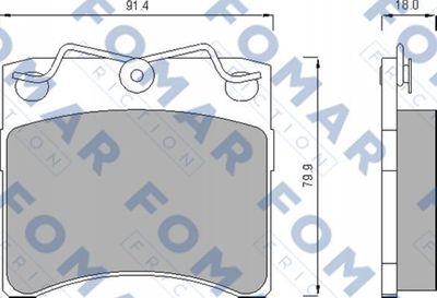 FO476381 FOMAR Friction Комплект тормозных колодок, дисковый тормоз