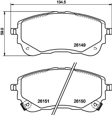 8DB355040191 HELLA PAGID Комплект тормозных колодок, дисковый тормоз