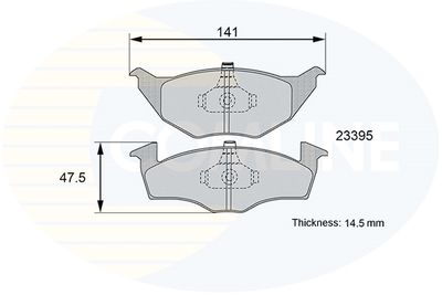 CBP01144 COMLINE Комплект тормозных колодок, дисковый тормоз