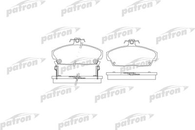 PBP1291 PATRON Комплект тормозных колодок, дисковый тормоз