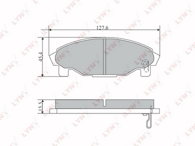 BD2402 LYNXauto Комплект тормозных колодок, дисковый тормоз