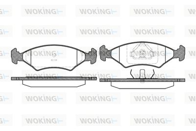 P019315 WOKING Комплект тормозных колодок, дисковый тормоз