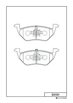 D3151 MK Kashiyama Комплект тормозных колодок, дисковый тормоз