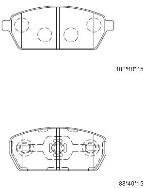 KD3311 ASIMCO Комплект тормозных колодок, дисковый тормоз