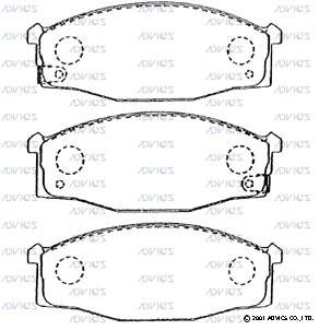 SN574P ADVICS Комплект тормозных колодок, дисковый тормоз