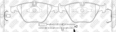 PN0222W NiBK Комплект тормозных колодок, дисковый тормоз