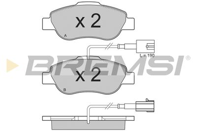 BP3325 BREMSI Комплект тормозных колодок, дисковый тормоз