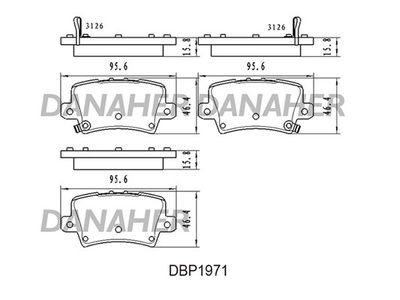 DBP1971 DANAHER Комплект тормозных колодок, дисковый тормоз