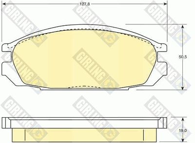 6107459 GIRLING Комплект тормозных колодок, дисковый тормоз