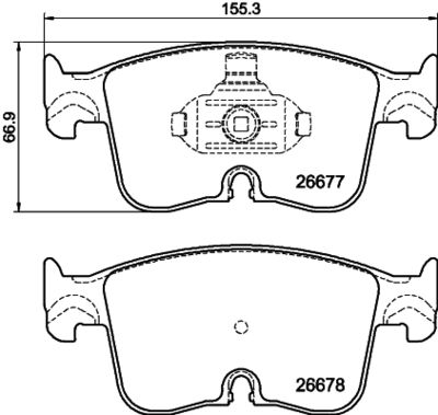 MDB3530 MINTEX Комплект тормозных колодок, дисковый тормоз