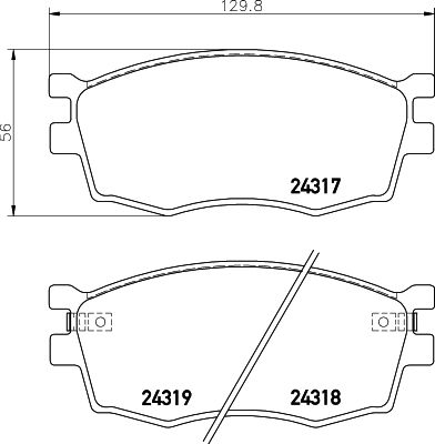 MDB2733 MINTEX Комплект тормозных колодок, дисковый тормоз