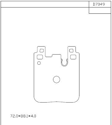 KD7049 ASIMCO Комплект тормозных колодок, дисковый тормоз