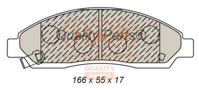 70409022 IAP QUALITY PARTS Комплект тормозных колодок, дисковый тормоз