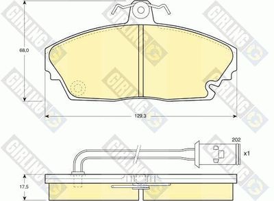 6104791 GIRLING Комплект тормозных колодок, дисковый тормоз